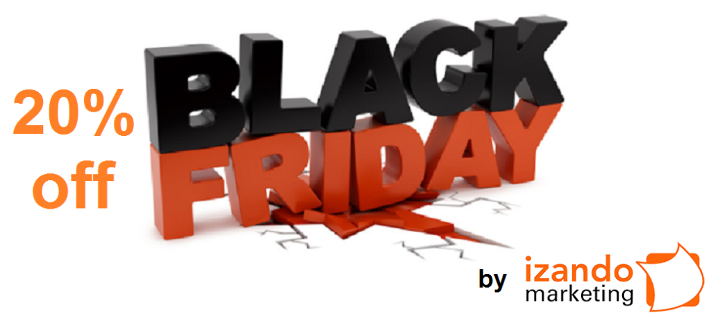Black Friday Izando Marketing 20 % de descuento