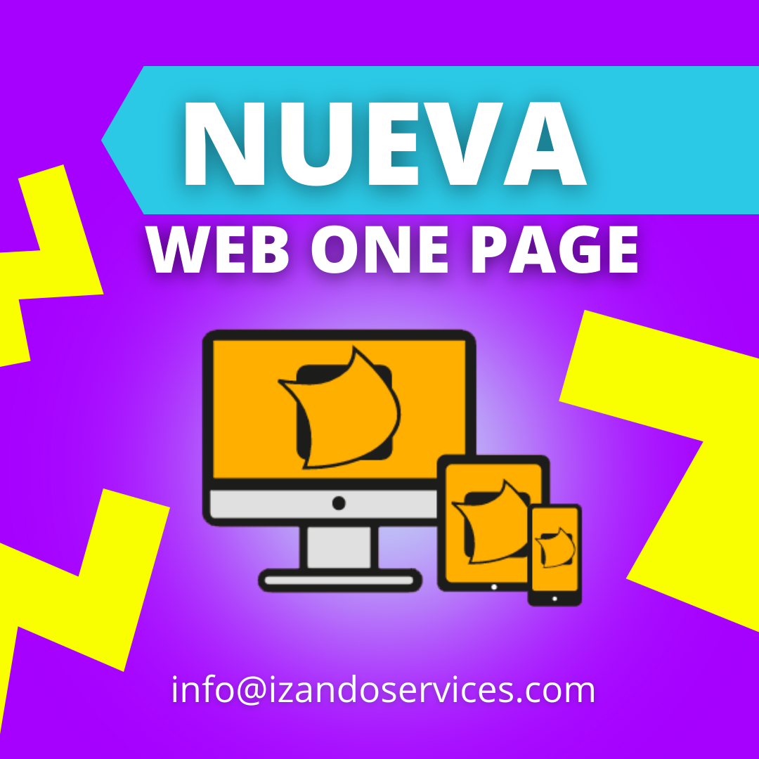 ¡Nuevo lanzamiento! Web One Page, una web con diseño profesional pero en formato económico